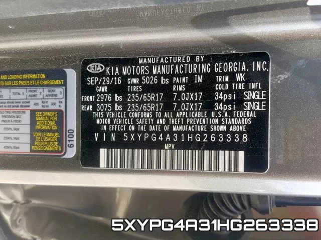 5XYPG4A31HG263338 фото 2