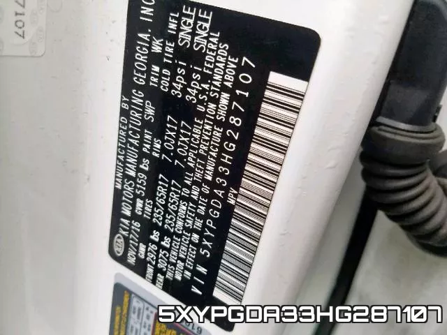5XYPGDA33HG287107 фото 2