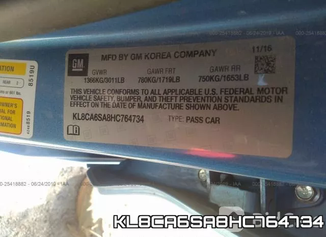 KL8CA6SA8HC764734 фото 10