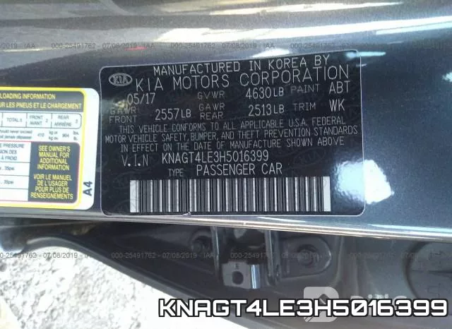 KNAGT4LE3H5016399 фото 10