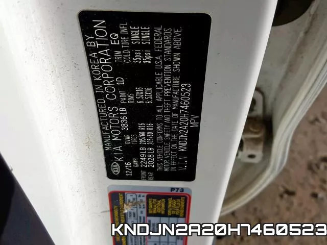 KNDJN2A20H7460523 фото 2