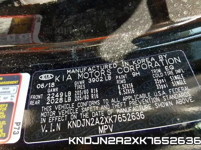 KNDJN2A2XK7652636 фото 2