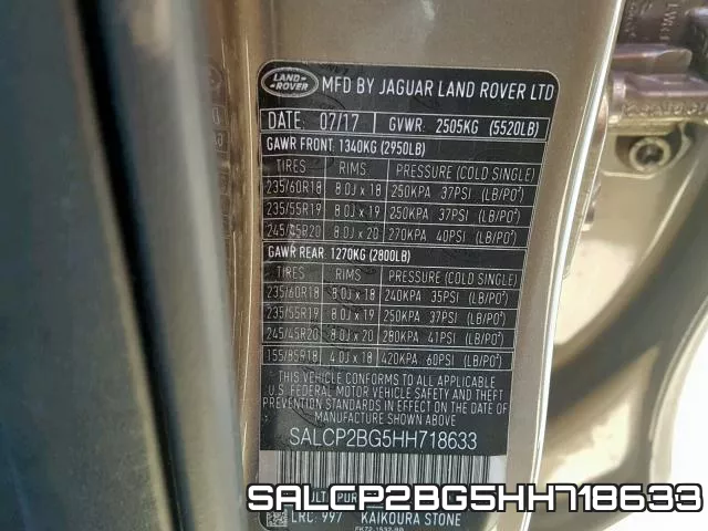 SALCP2BG5HH718633 фото 2