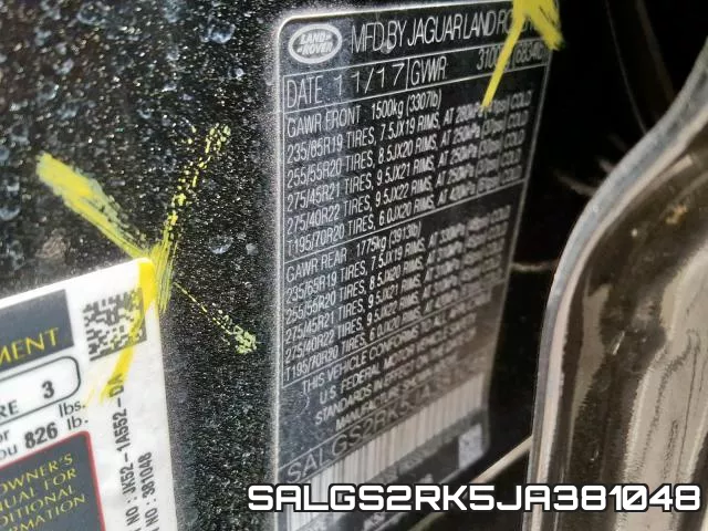 SALGS2RK5JA381048 фото 2