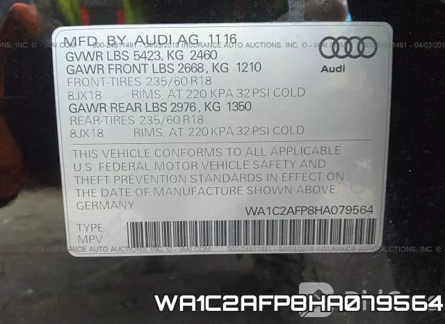 WA1C2AFP8HA079564 фото 10