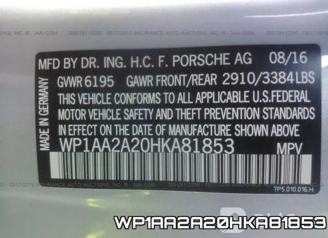 WP1AA2A20HKA81853 фото 10