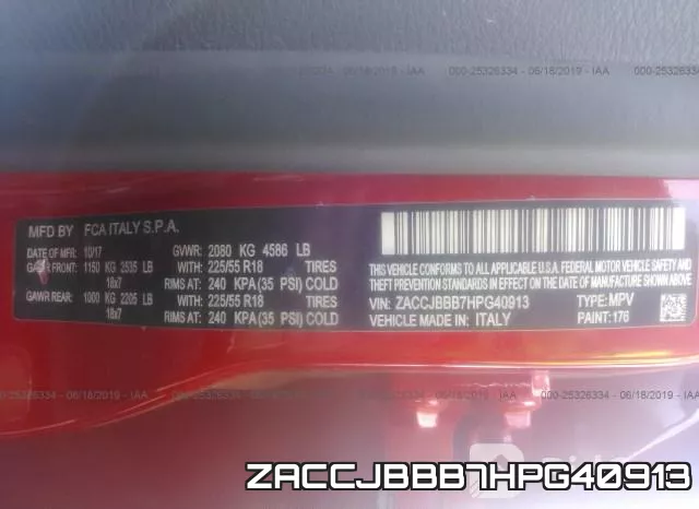ZACCJBBB7HPG40913 фото 10