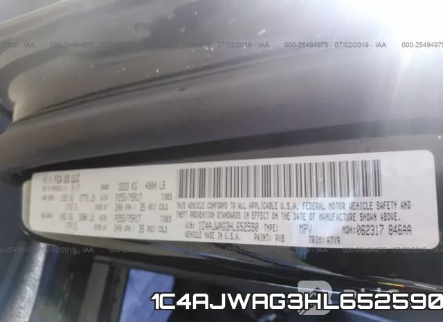 1C4AJWAG3HL652590 фото 10