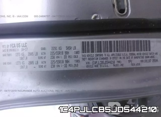 1C4PJLCB5JD544210 фото 10