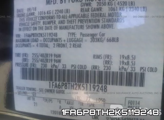 1FA6P8TH2K5119248 фото 10