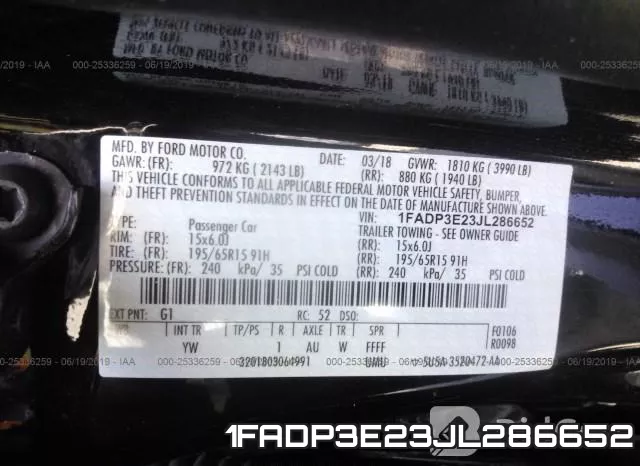 1FADP3E23JL286652 фото 10
