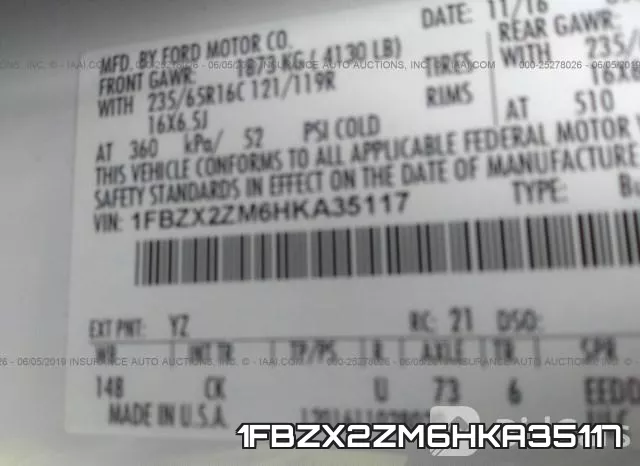 1FBZX2ZM6HKA35117 фото 10