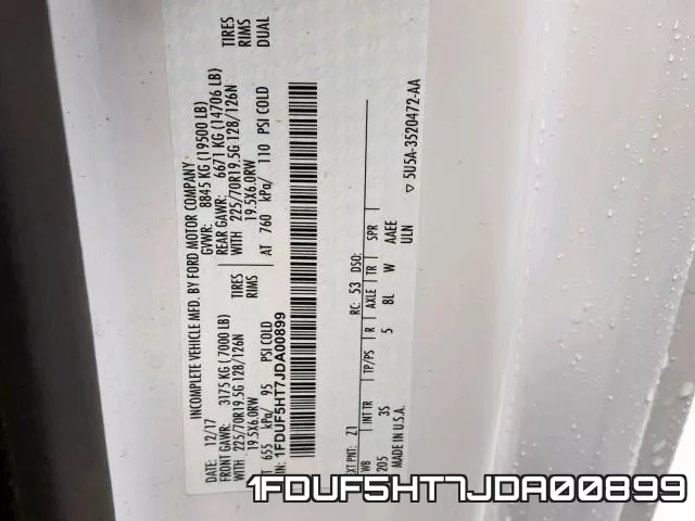 1FDUF5HT7JDA00899 фото 2