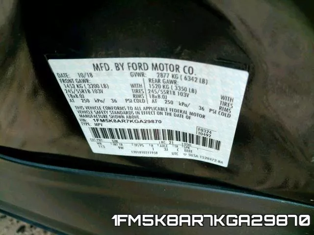 1FM5K8AR7KGA29870 фото 2