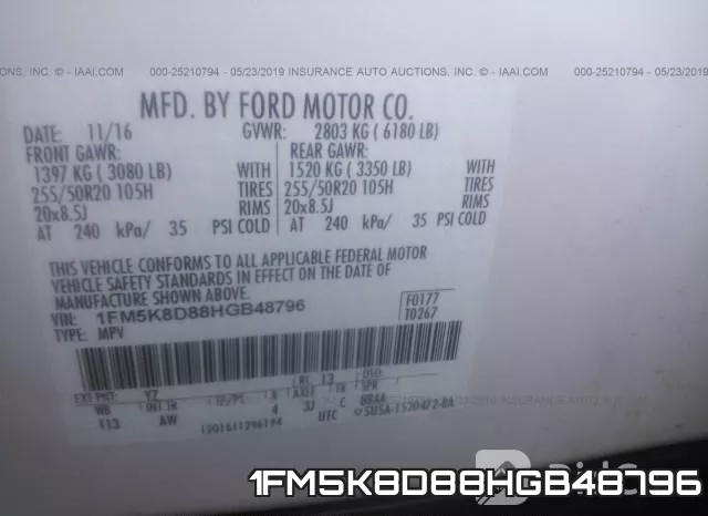 1FM5K8D88HGB48796 фото 10