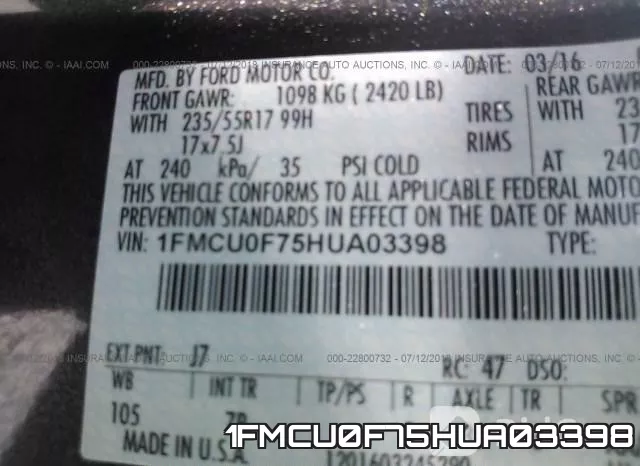 1FMCU0F75HUA03398 фото 10