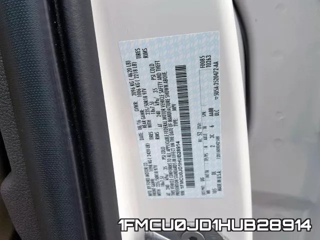 1FMCU0JD1HUB28914 фото 2