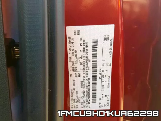 1FMCU9HD1KUA62298 фото 2