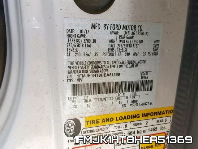 1FMJK1HT8HEA51369 фото 2