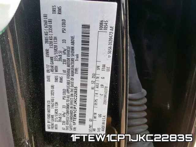 1FTEW1CP7JKC22835 фото 2