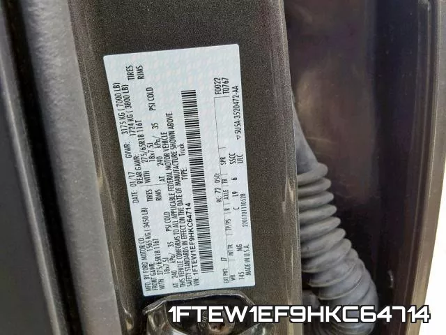 1FTEW1EF9HKC64714 фото 2