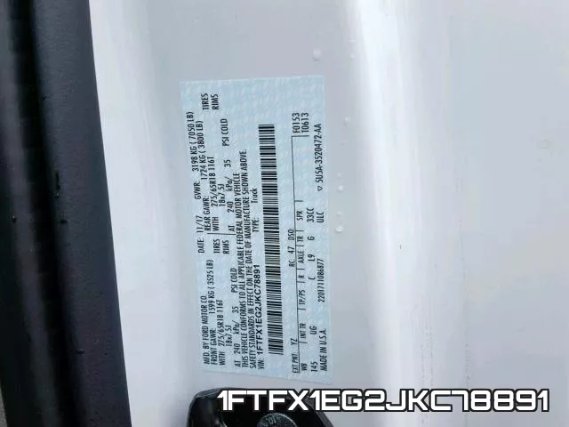1FTFX1EG2JKC78891 фото 2