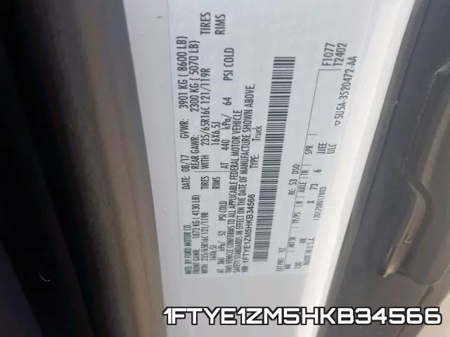 1FTYE1ZM5HKB34566 фото 2