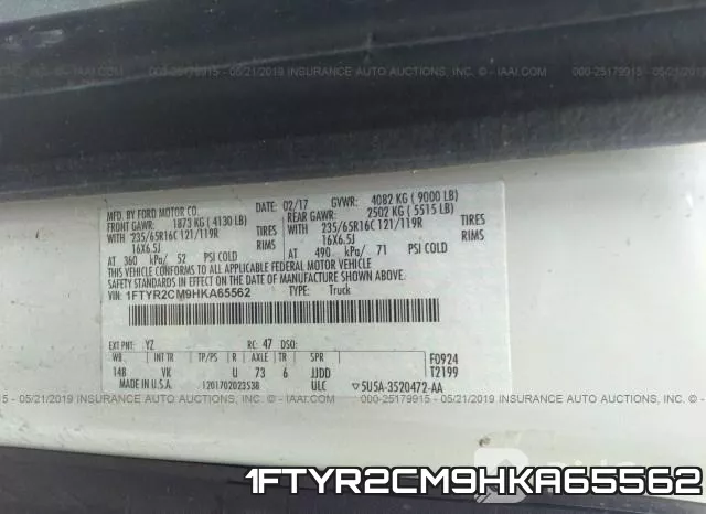 1FTYR2CM9HKA65562 фото 10