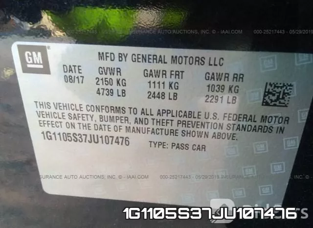 1G1105S37JU107476 фото 10