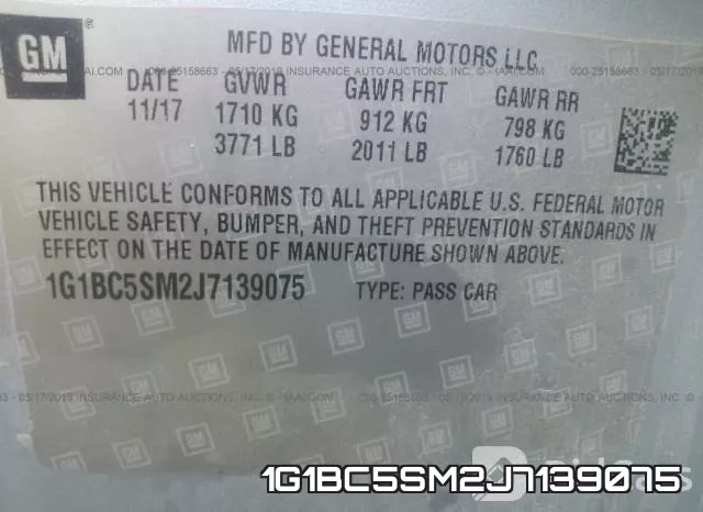 1G1BC5SM2J7139075 фото 10