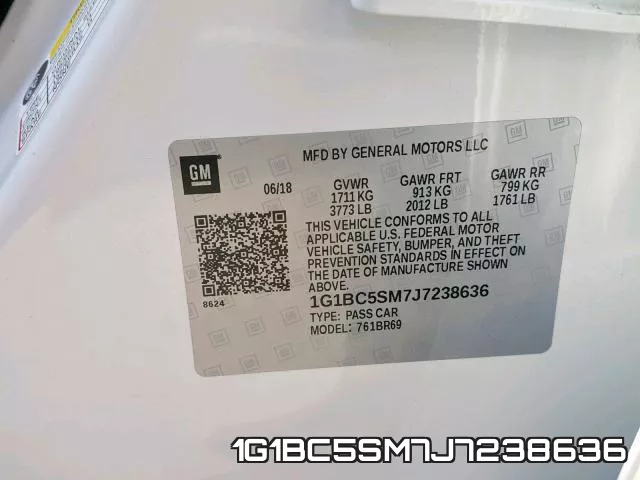 1G1BC5SM7J7238636 фото 2