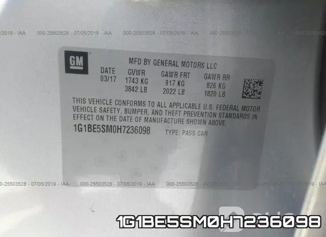 1G1BE5SM0H7236098 фото 10