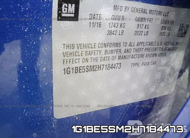1G1BE5SM2H7184473 фото 10