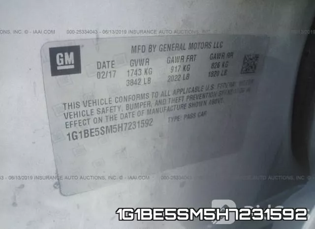 1G1BE5SM5H7231592 фото 10