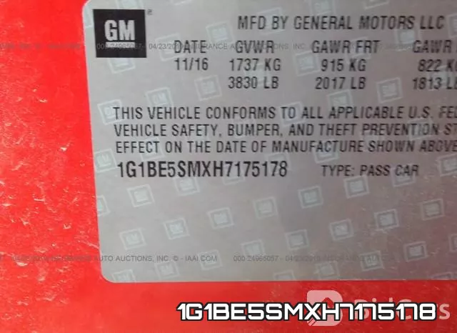 1G1BE5SMXH7175178 фото 10