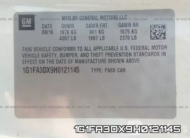 1G1FA3DX9H0121145 фото 10