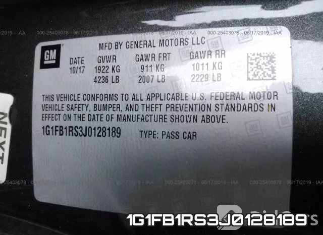 1G1FB1RS3J0128189 фото 10