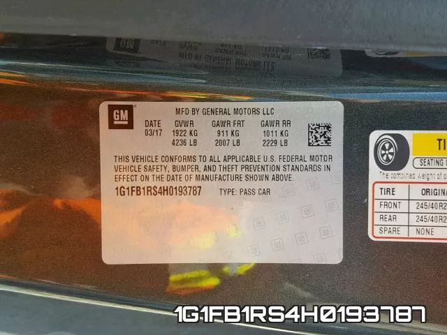 1G1FB1RS4H0193787 фото 2