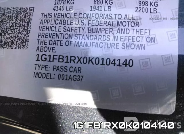 1G1FB1RX0K0104140 фото 10