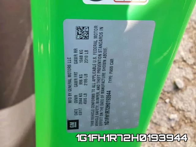 1G1FH1R72H0193944 фото 2