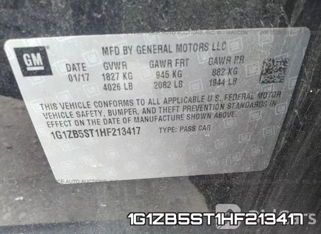 1G1ZB5ST1HF213417 фото 10