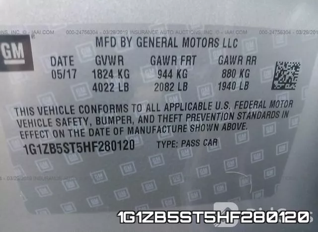 1G1ZB5ST5HF280120 фото 10