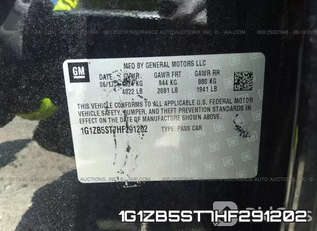 1G1ZB5ST7HF291202 фото 10
