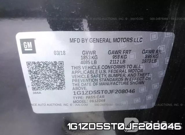 1G1ZD5ST0JF208046 фото 10