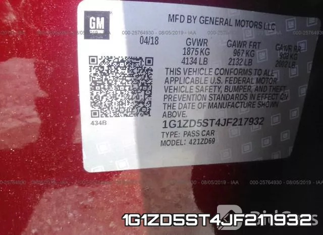 1G1ZD5ST4JF217932 фото 10