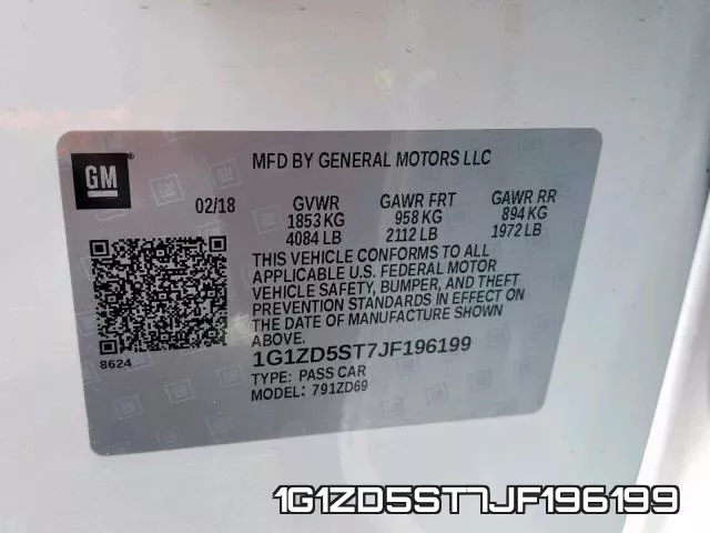 1G1ZD5ST7JF196199 фото 2