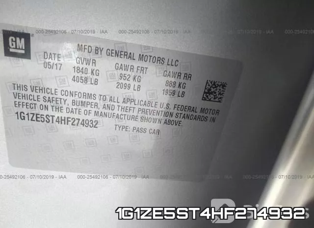 1G1ZE5ST4HF274932 фото 10