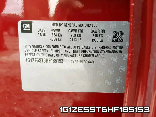 1G1ZE5ST6HF185153 фото 2
