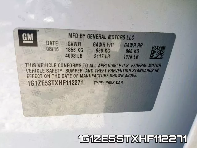 1G1ZE5STXHF112271 фото 2
