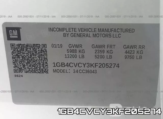1GB4CVCY3KF205274 фото 10